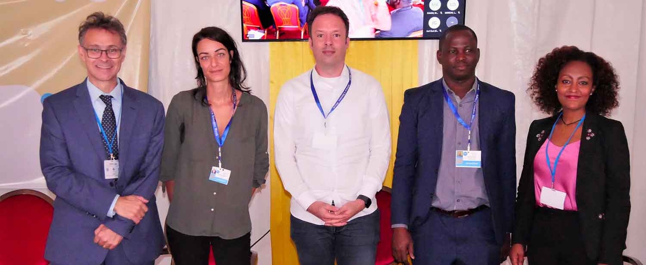 Participants of an Africa Climate Week side event on mobilizing private sector finance for adaptation, including the Adaptation Benefits Mechanism.